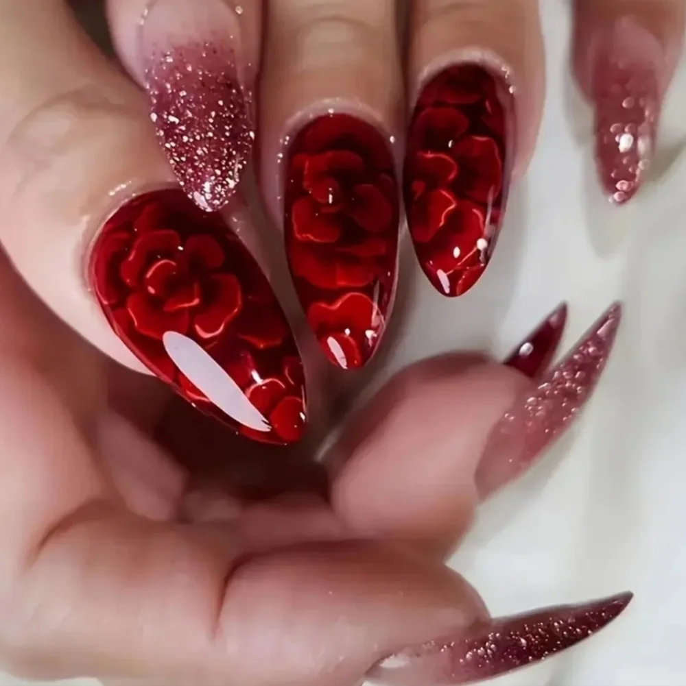 24 Pieces Fake Press On Nails